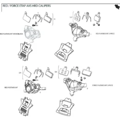 SRAM Red Etap AXS Flat Mount Front/Rear Disc Assembly Disc Brake Calipers -Outlet Crank Cyclist Store sram red etap axs flat mount front rear disc assembly disc brake calipers 2